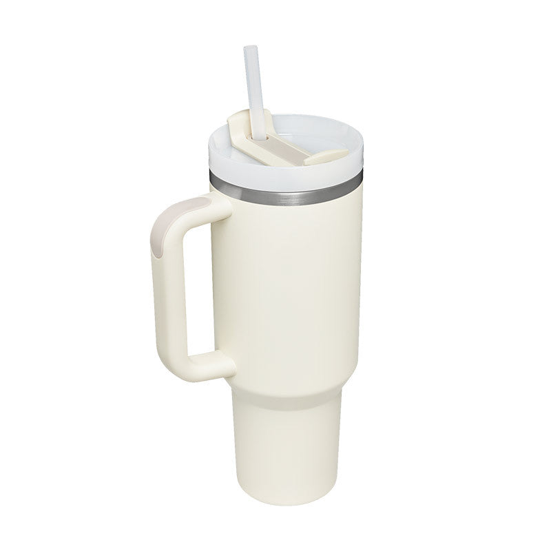 40 oz Stainless Steel Insulated Tumbler with Handle and Straw