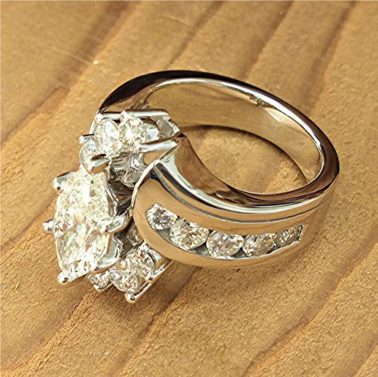 Horse Eye Zircon Ring, Elegant Copper Gemstone Band for Women