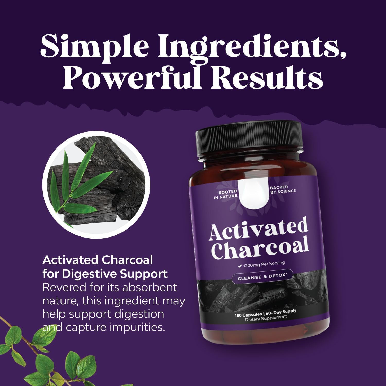 Hair Activated Carbon Intestinal Support Capsule