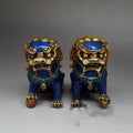 Pure Copper Painted Cloisonne Copper Lion Ornament