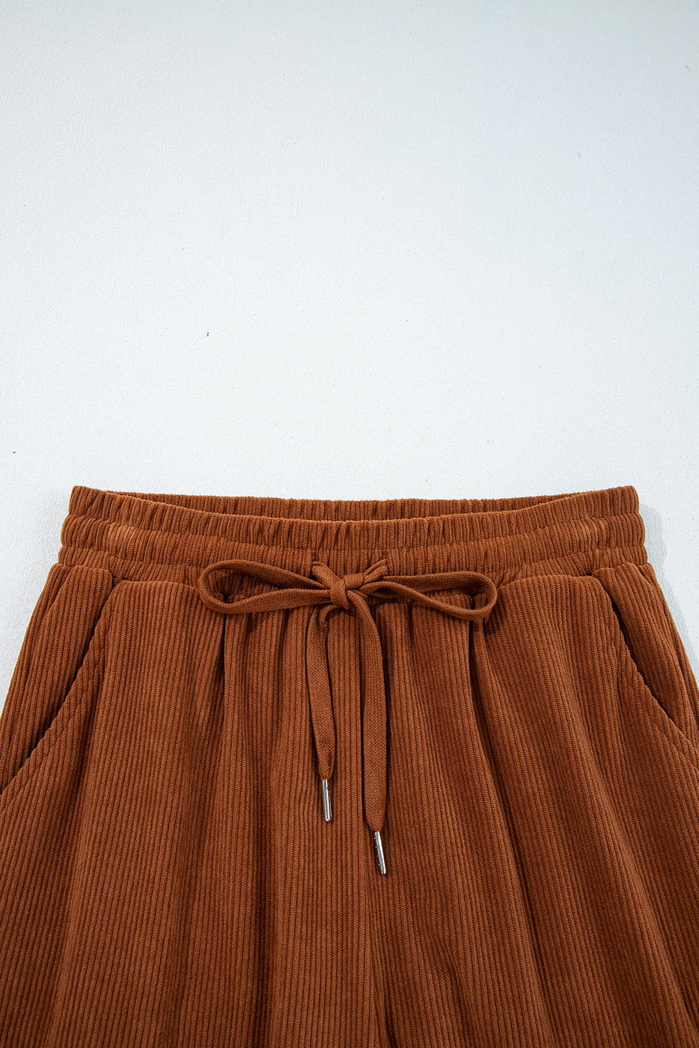 Women's Corduroy Relaxed Drawstring Pants High Rise Tapered Loungewear