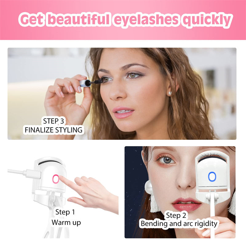 Heated Eyelash Curler Electric USB Rechargeable Mini Lash Tool