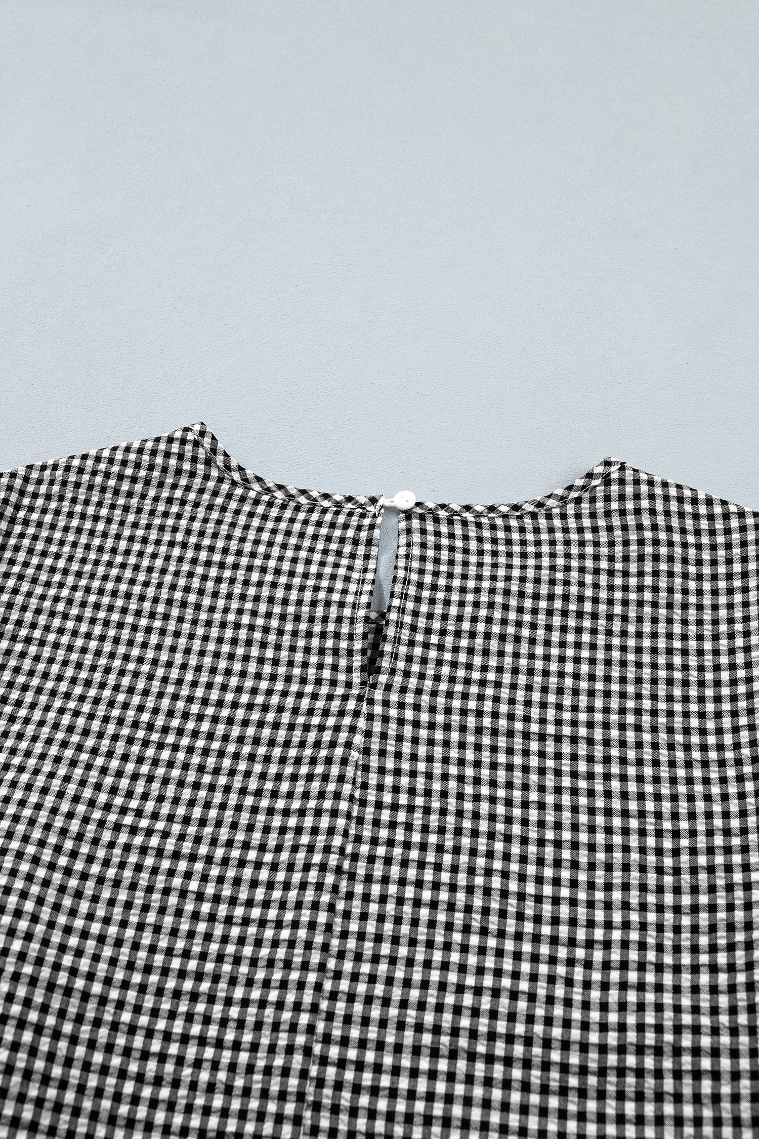 Carolina Ruffled Half Sleeve Blouse with Bow Detail and Plaid