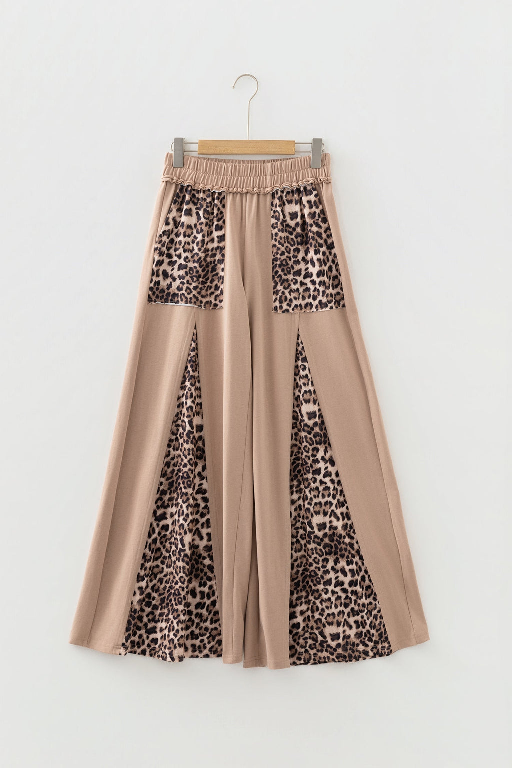 Leopard Patchwork Mineral Wash Wide Leg Pants
