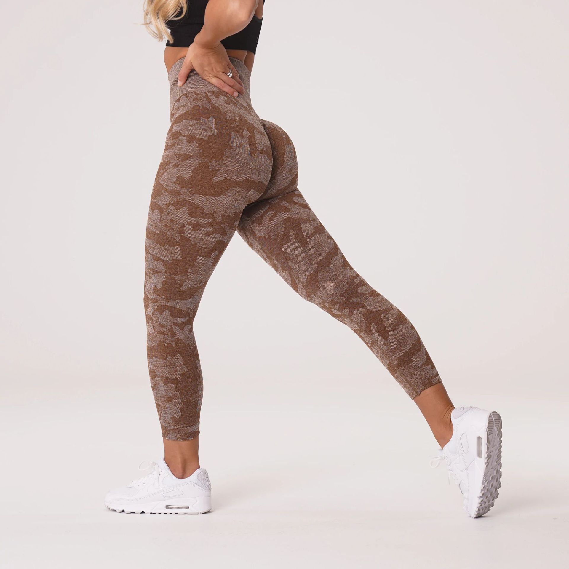 Snowflake Camouflage Seamless High Waisted Yoga Leggings