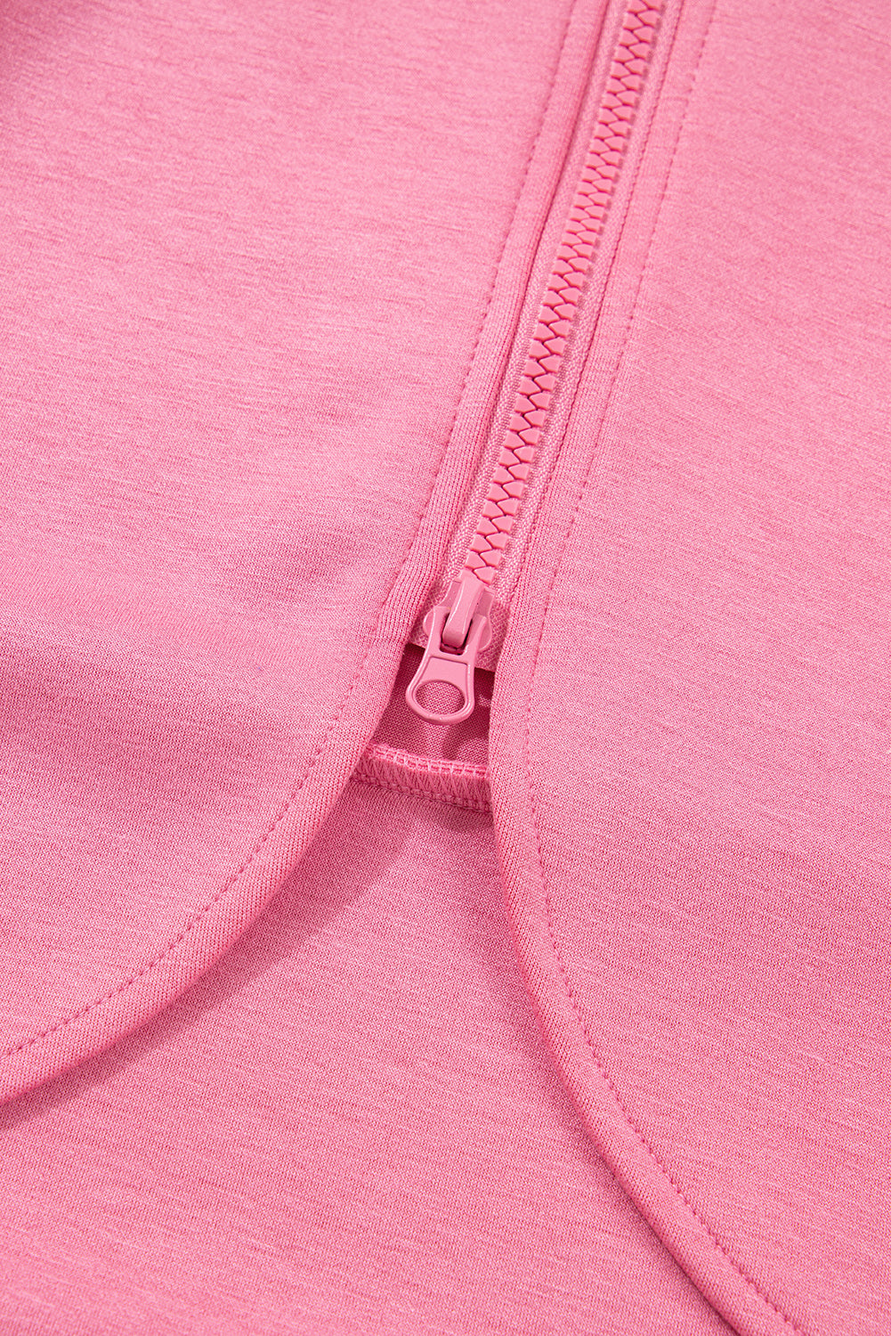 Solid Zip Up Hoodie and Pants Set
