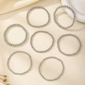 Minimalist Silver Heart Pendant Chain Bracelet for Women