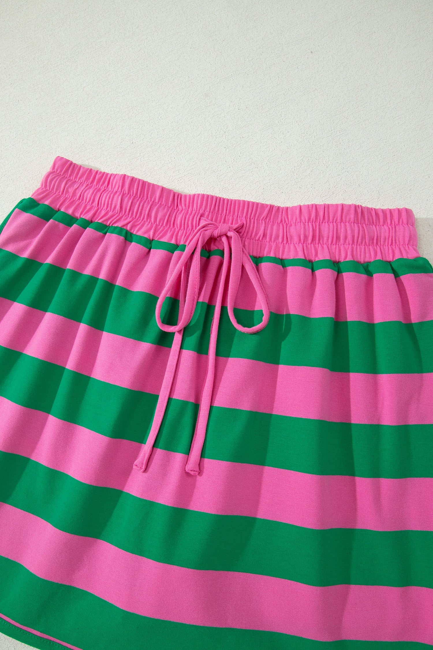 Yellow Stripe Dolman Tee and Drawstring Skort Athletic 2Pc Set
