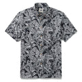 Men's Hawaiian Shirt Black Parrot In The Jungle 100% Cotton Button Down By Amy