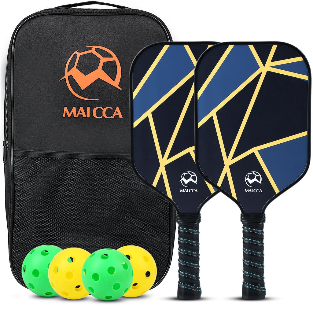 USAPA-Approved Pickleball Paddle Set - Modern Geometric Design