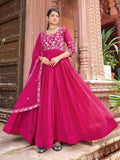 Joban Fashion Rani Readymade Dress With Sequins embroidery Work