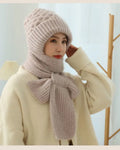 Women's Fleece Lined Knitted Winter Hat and Scarf Set - Image 4