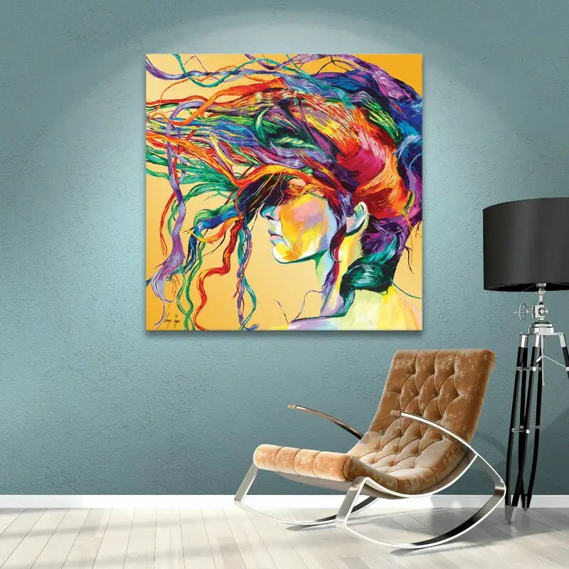 Modern Woman Canvas Art - Graffiti Style Prints