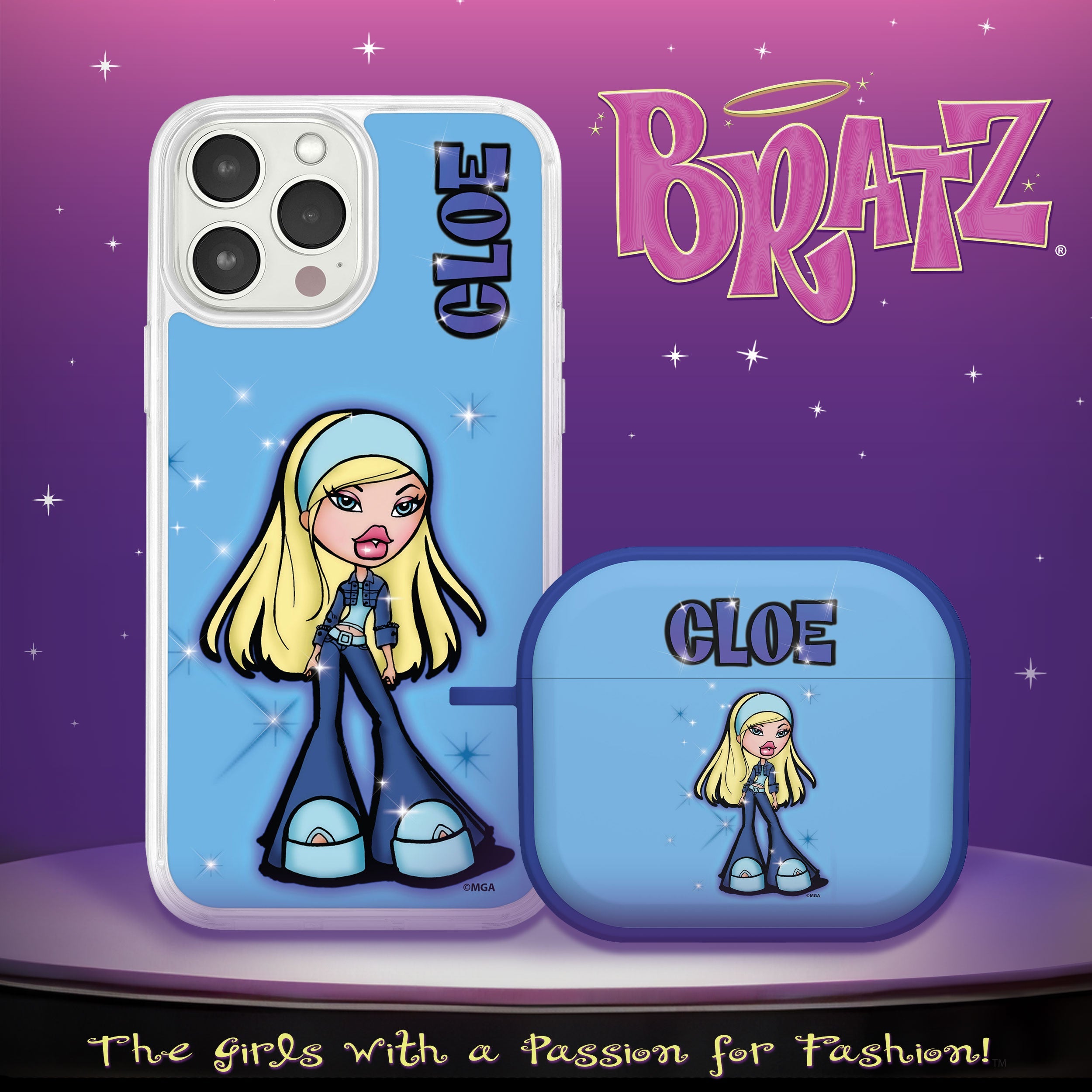 Bratz® Passion For Fashion HD Apple iPhone 12 Mag-Safe Phone Case and AirPods Gen 3 Combo Package