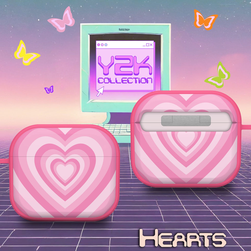 Y2K Pink Heart Pattern Case Cover for Apple AirPods Gen 3 - Image 2