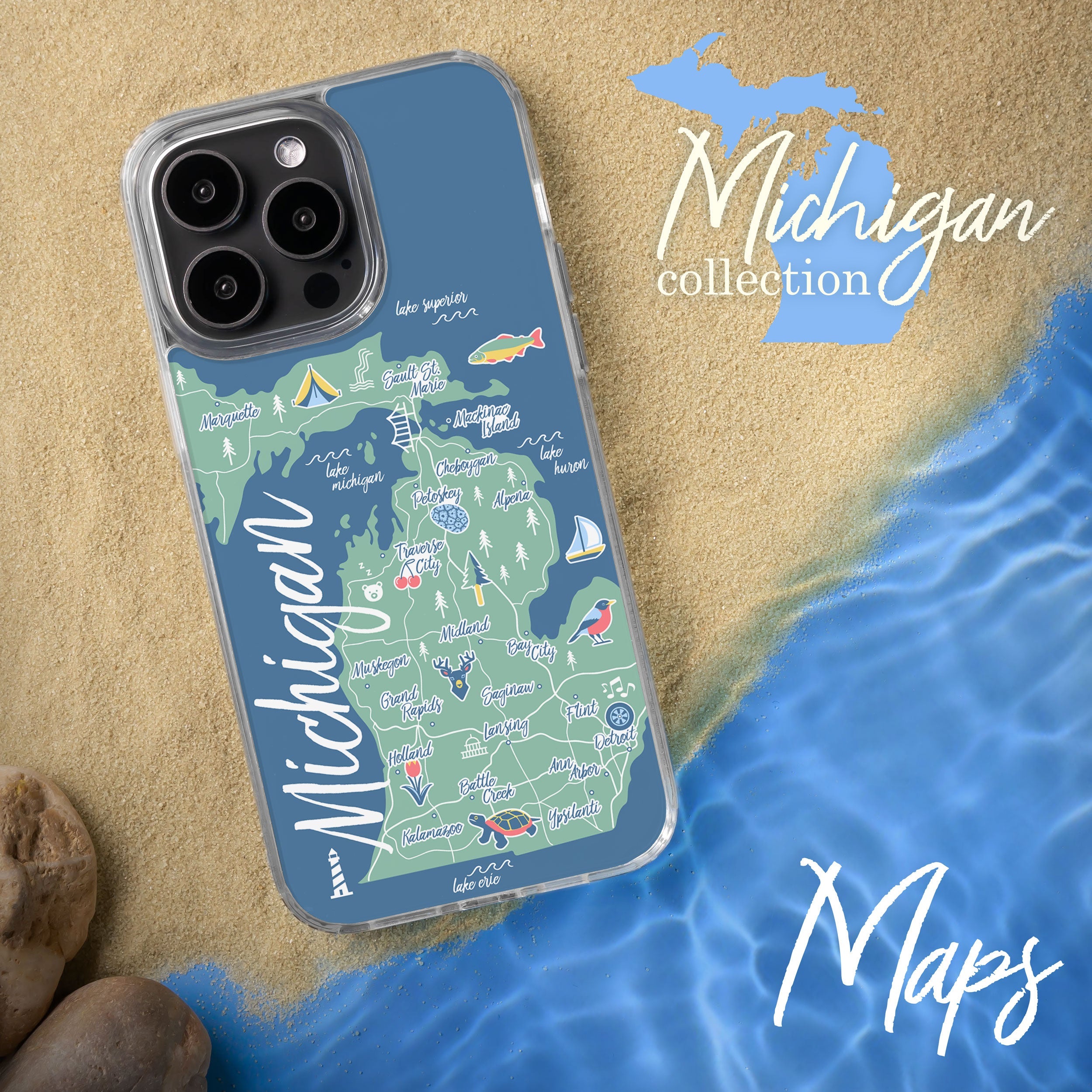 Michigan HD Apple iPhone 15 Series Mag-Safe Phone Case