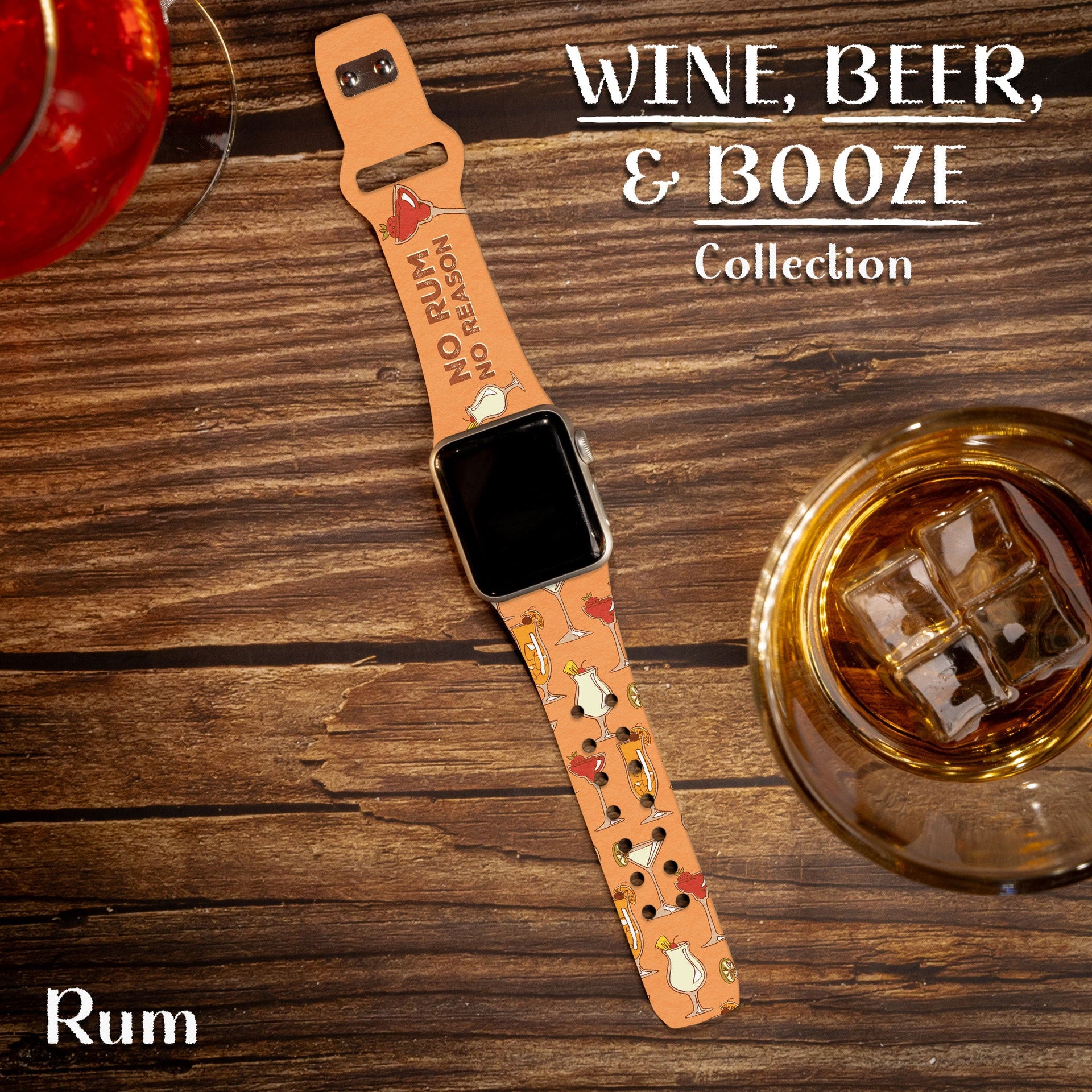 Wine, Beer & Booze HD Print Apple Watch Band