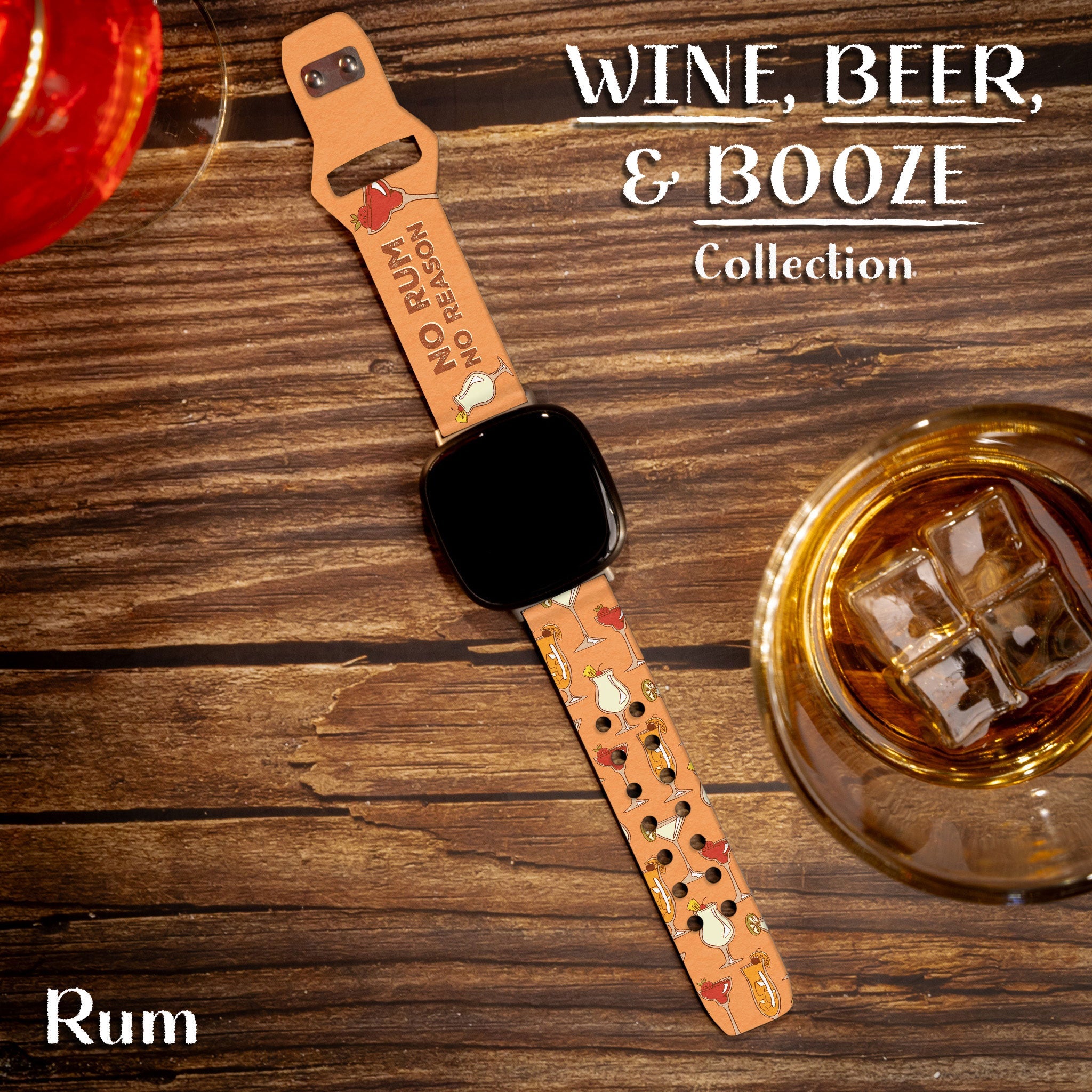 Wine Beer & Booze Champagne Watch Band for Fitbit Versa 3 Sense