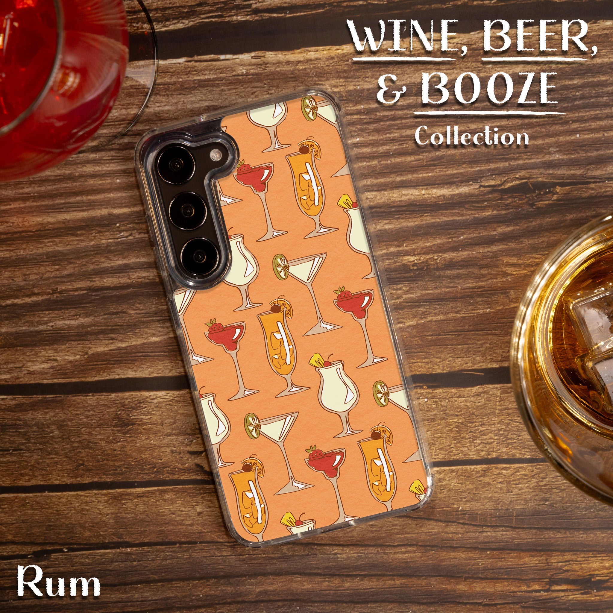Wine, Beer & Booze Print Case for Samsung Galaxy S22, S22+, S22 Ultra