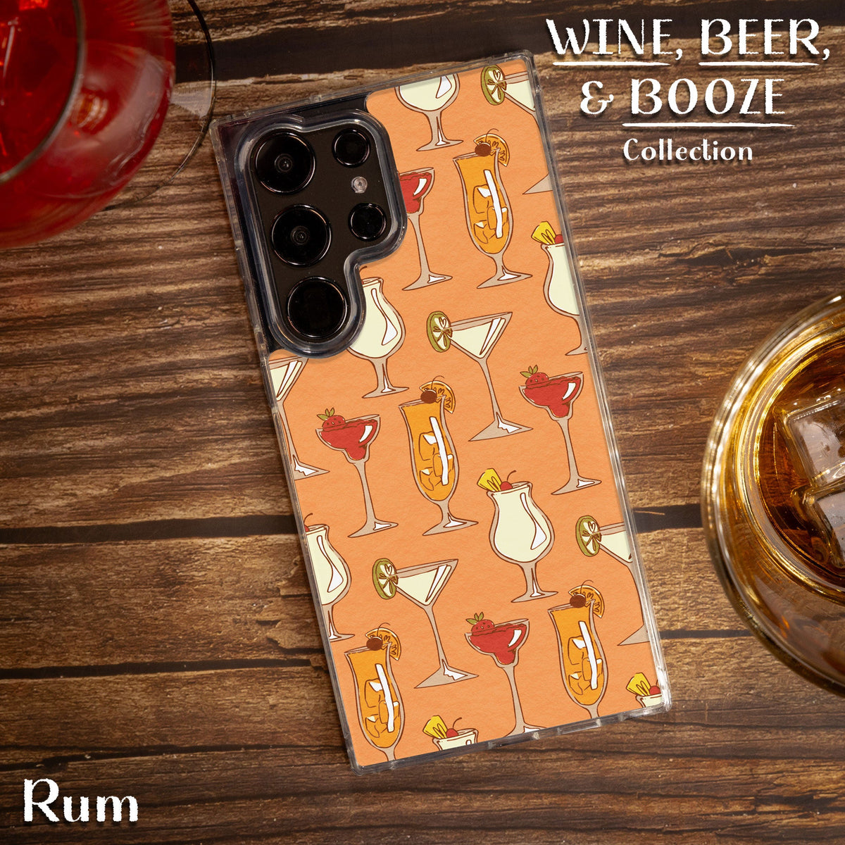 Wine, Beer & Booze Print Case for Samsung Galaxy S22, S22+, S22 Ultra