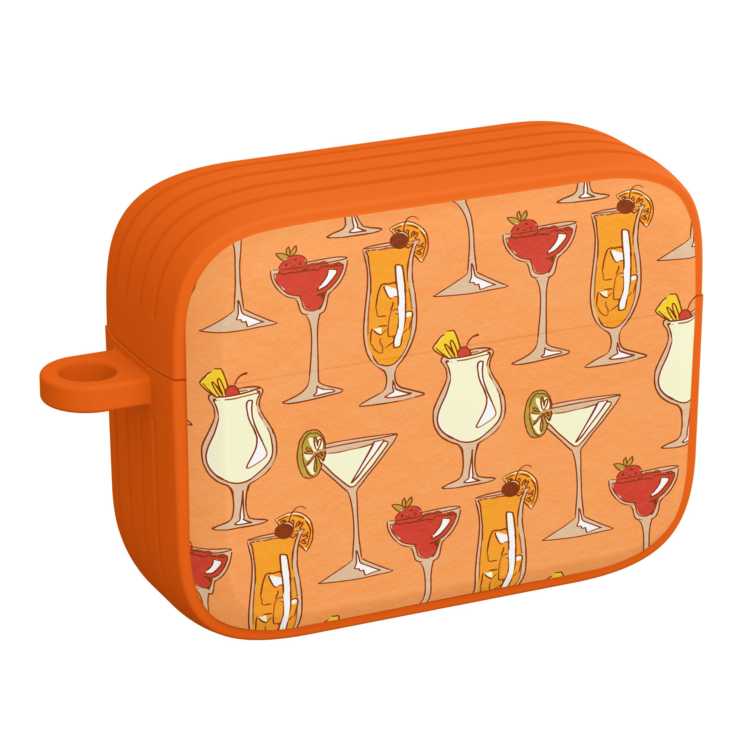 Wine, Beer & Booze AirPods Pro 1 & 2 Protective Case with Carabiner