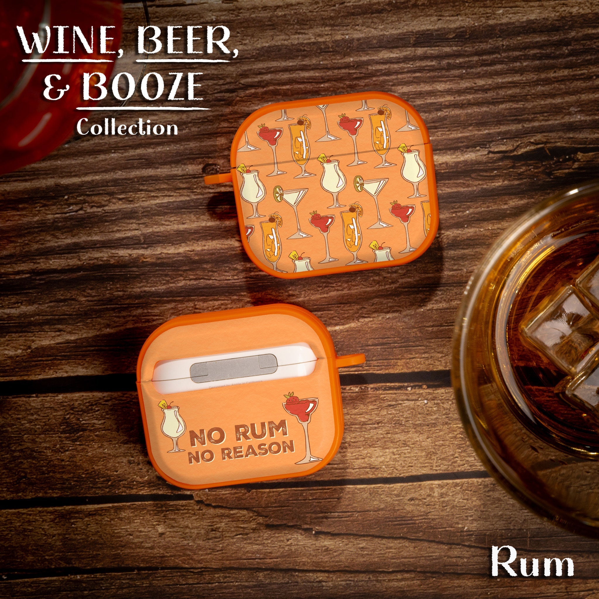 Wine Beer Booze HDX Protective Apple AirPods Gen 3 Case Cover
