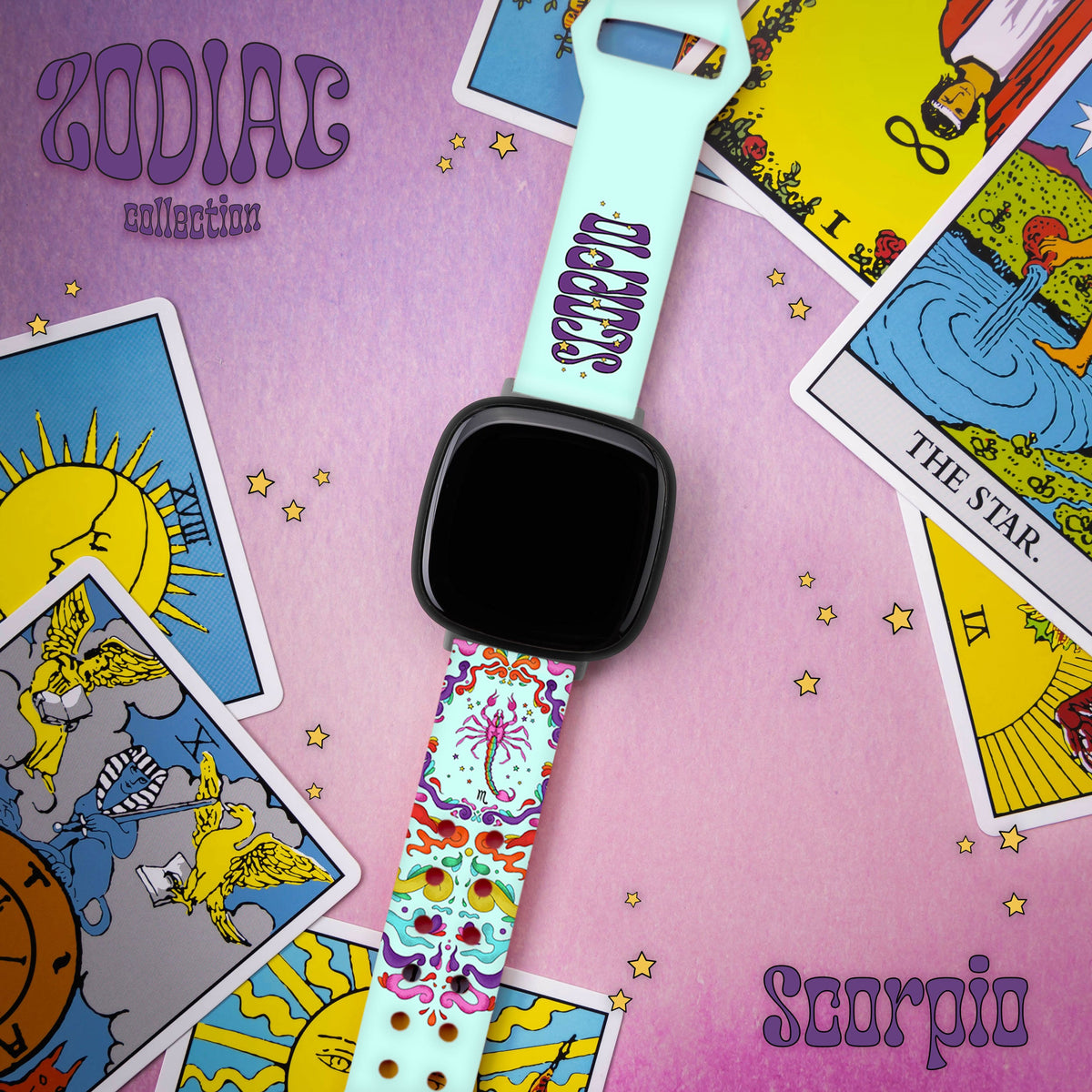Zodiac Collection Printed Watch Band for Fitbit Versa 3 & Sense 1