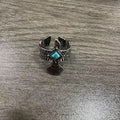 Creative Eagle Open Ring Inlaid With Turquoise