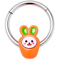 16G 3/8 Surprise Carrot Easter Bunny Hinged Segment Ring