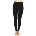 Women wearing fitted, lightweight 100% Merino wool base layer pants in a solid knit fabric.