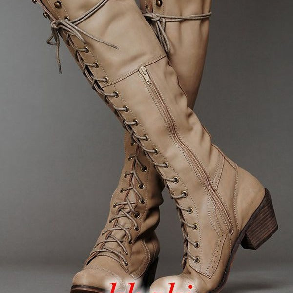 Women's Over-the-Knee Boots – Round Toe Winter