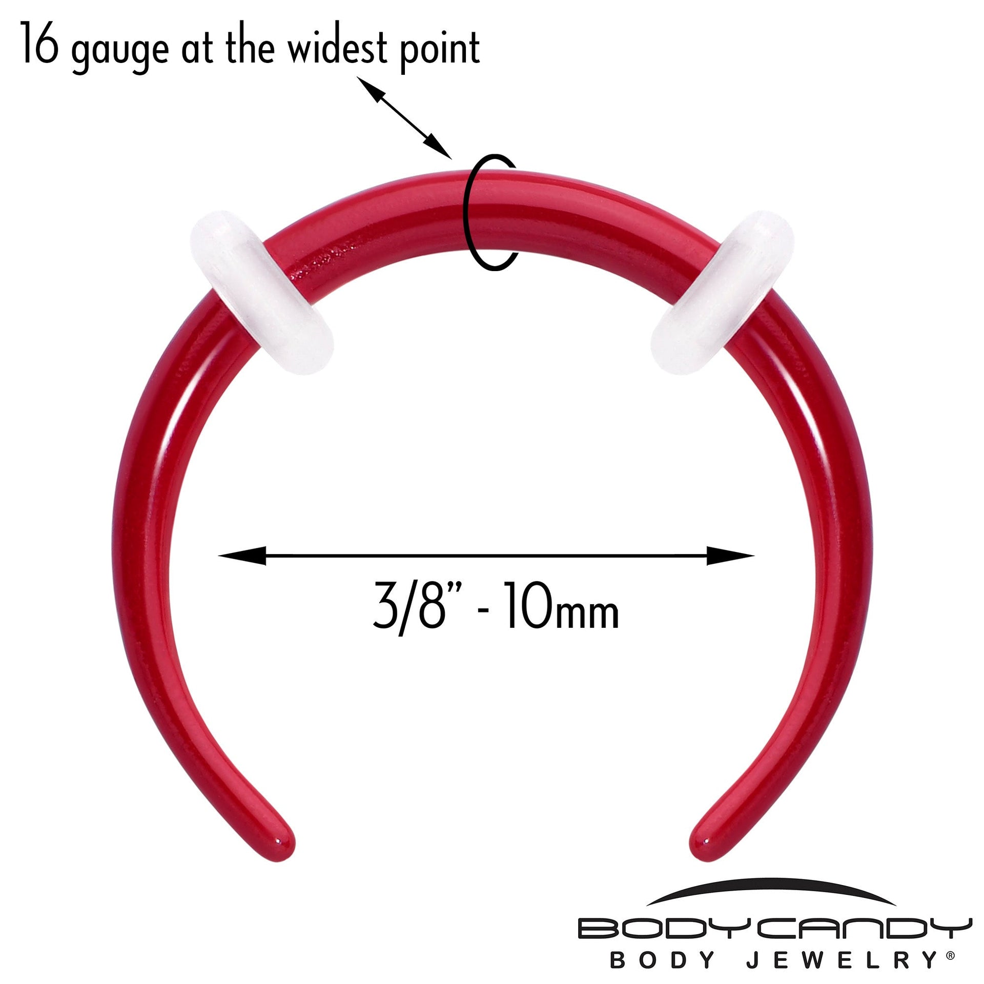 Stainless Steel Crescent Pincher Septum Ring - 14G and 16G