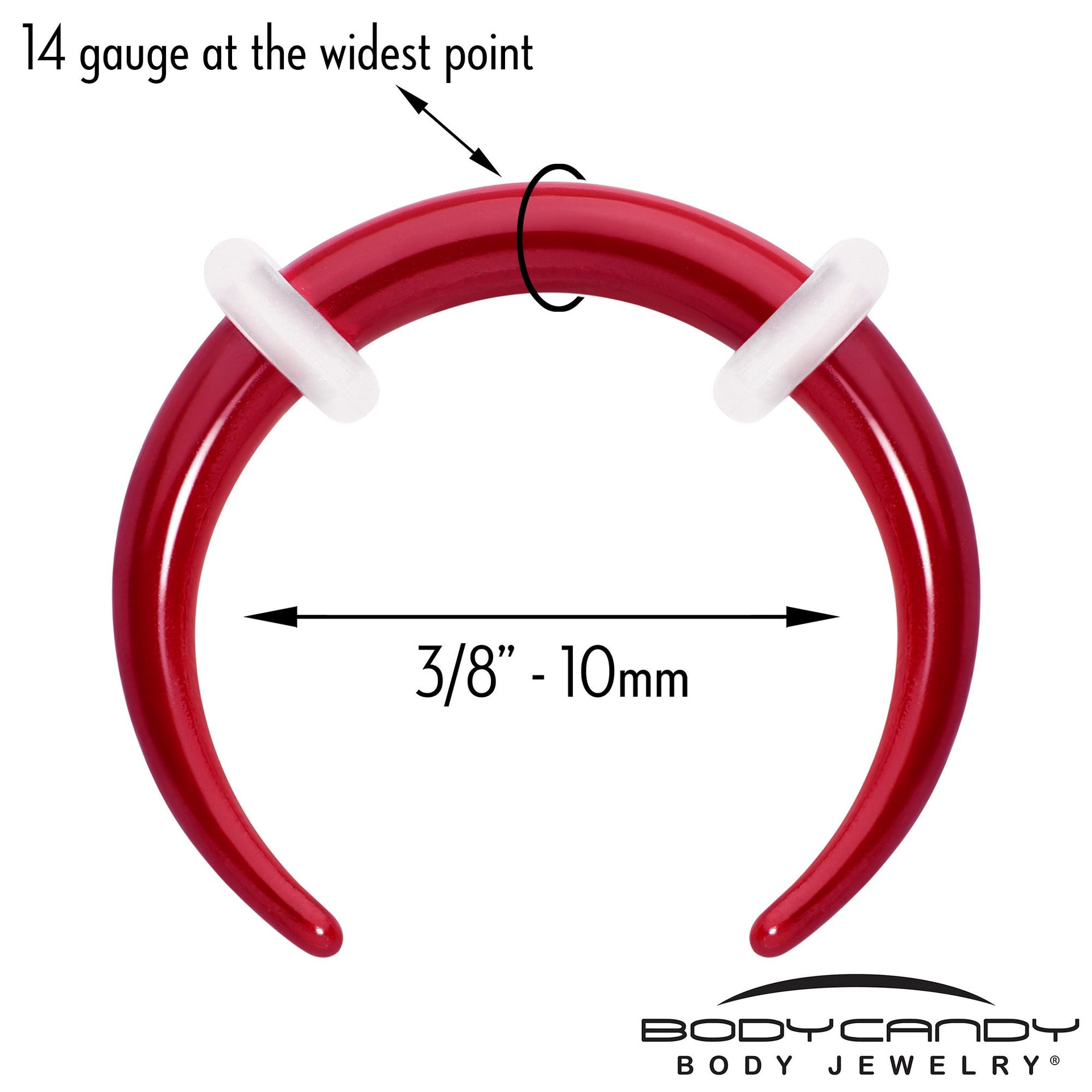 Stainless Steel Crescent Pincher Septum Ring - 14G and 16G