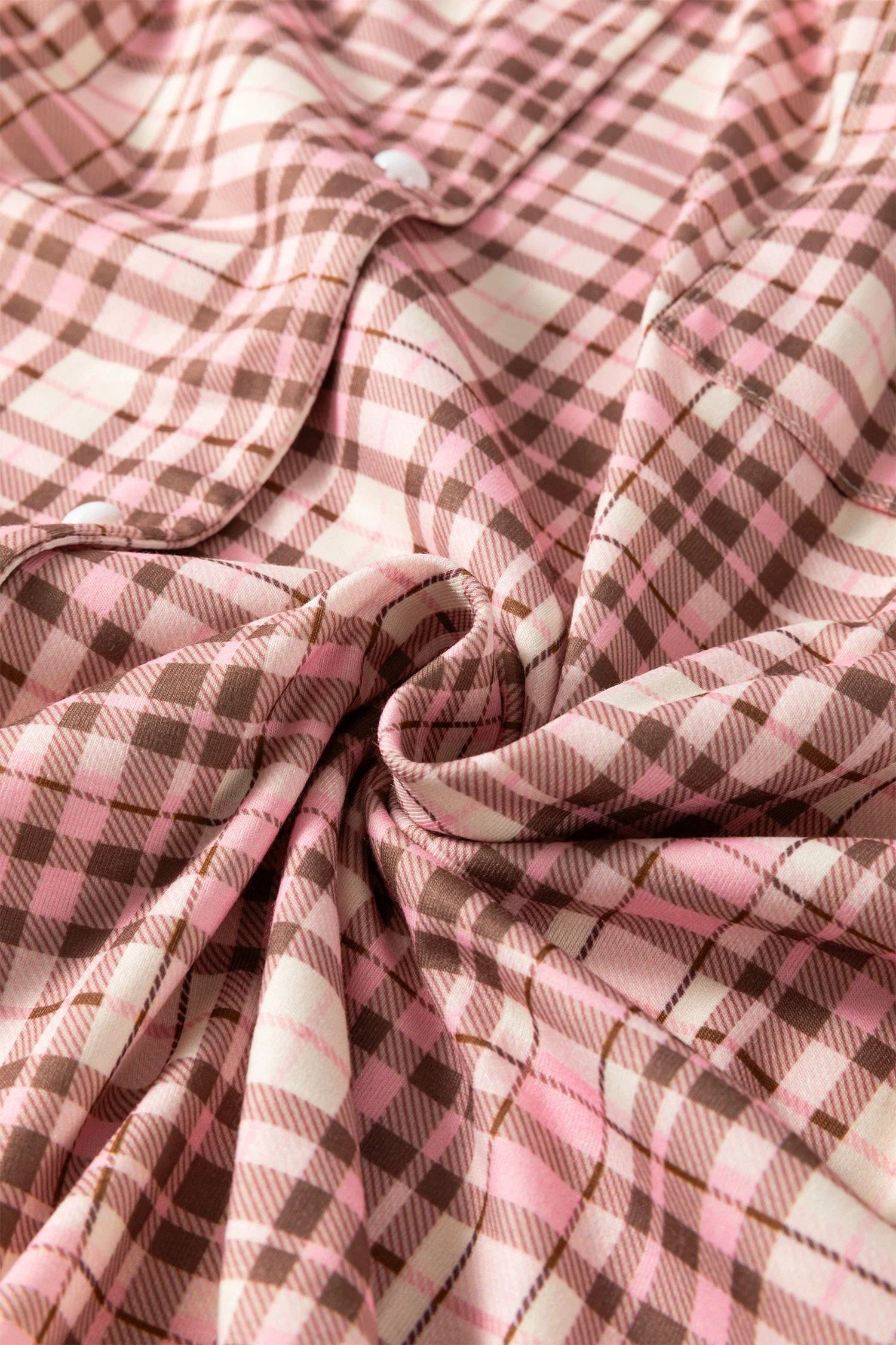 Plaid Long Sleeve Top & Pants Pajama Set