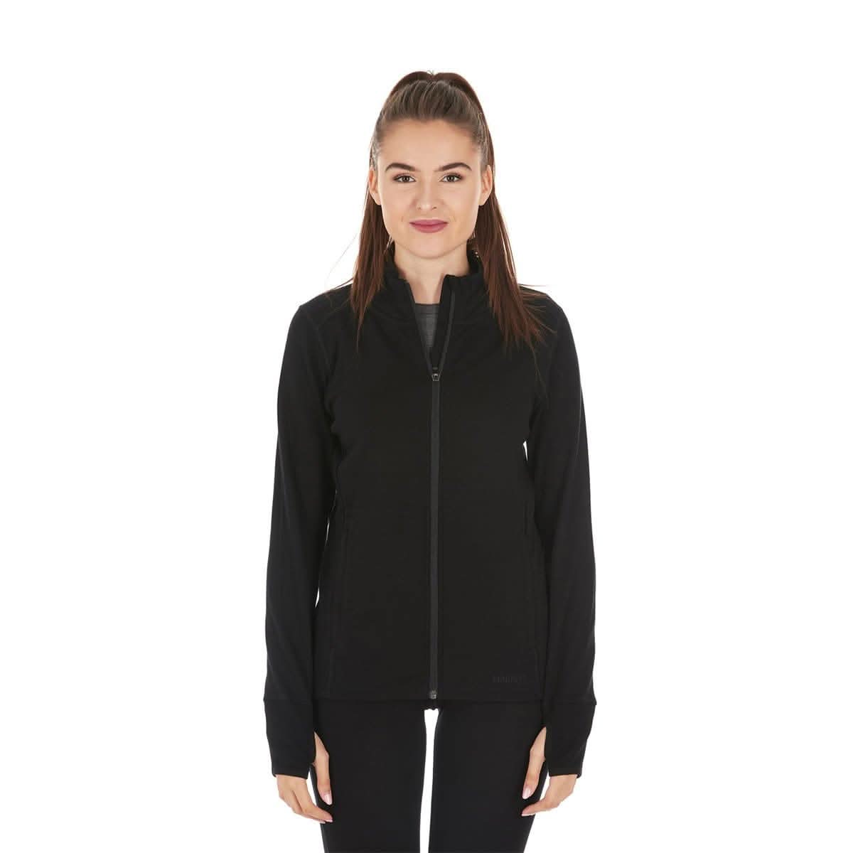 Women's Heavyweight Merino Wool Full-Zip Sweater in Navy or Black