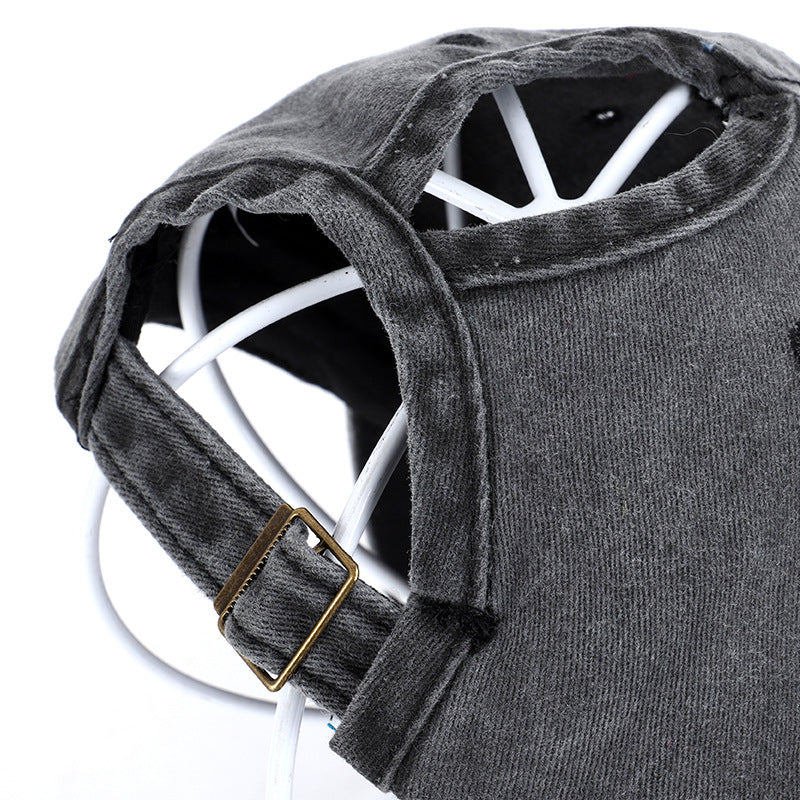 Cotton Ponytail Baseball Cap