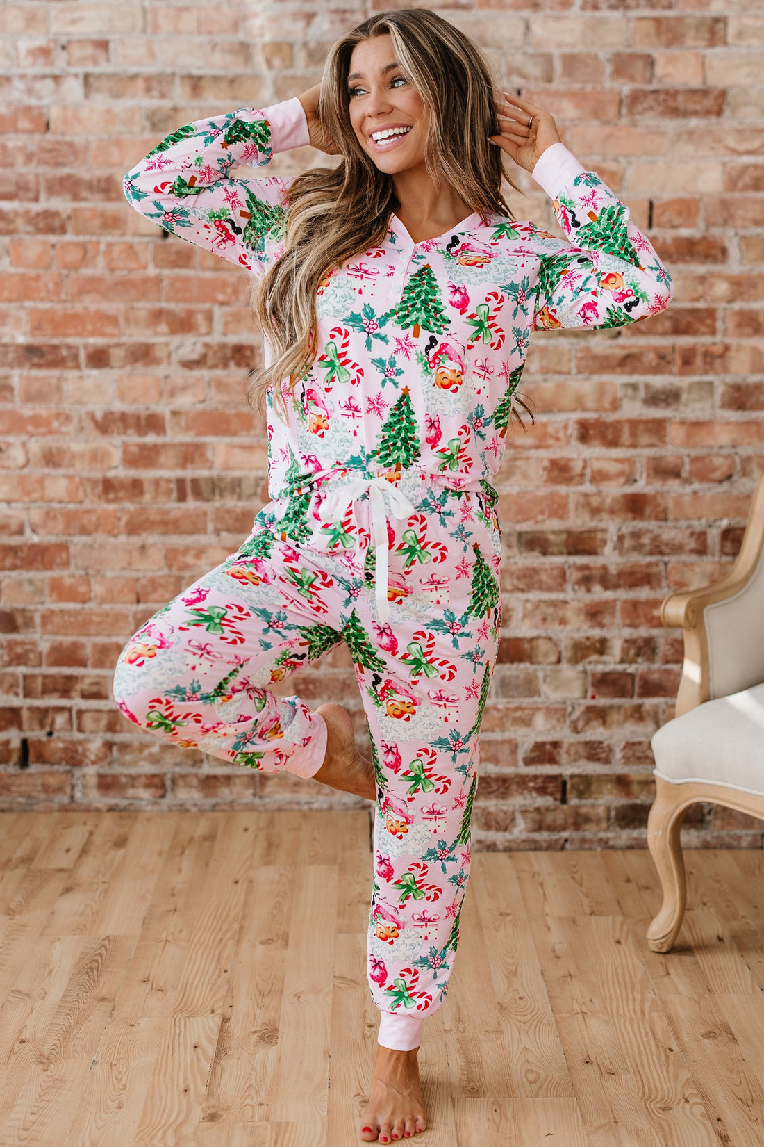 Georgia Pattern Pullover Drawstring Pants