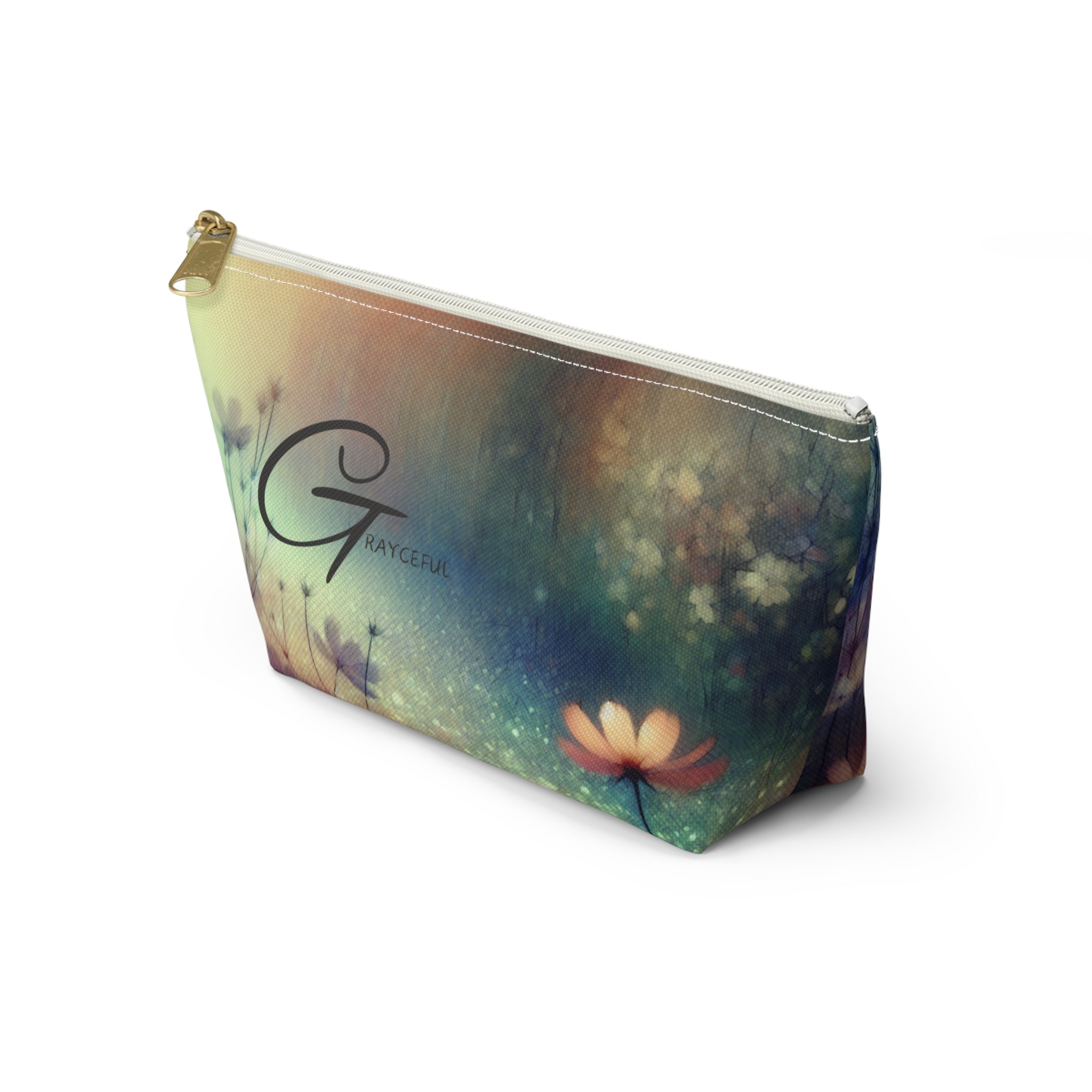 Floral Accessory Pouch – Ethereal Multi-Color Zipper Storage Case