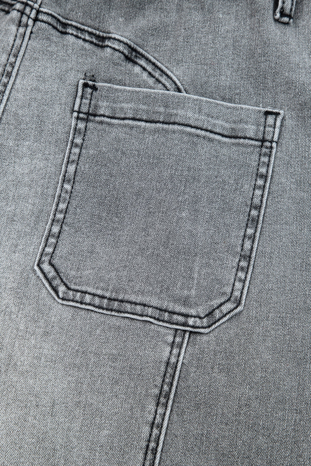 Prussian Blue Drawstring Seam Detail Raw Hem Wide Leg Denim Pants