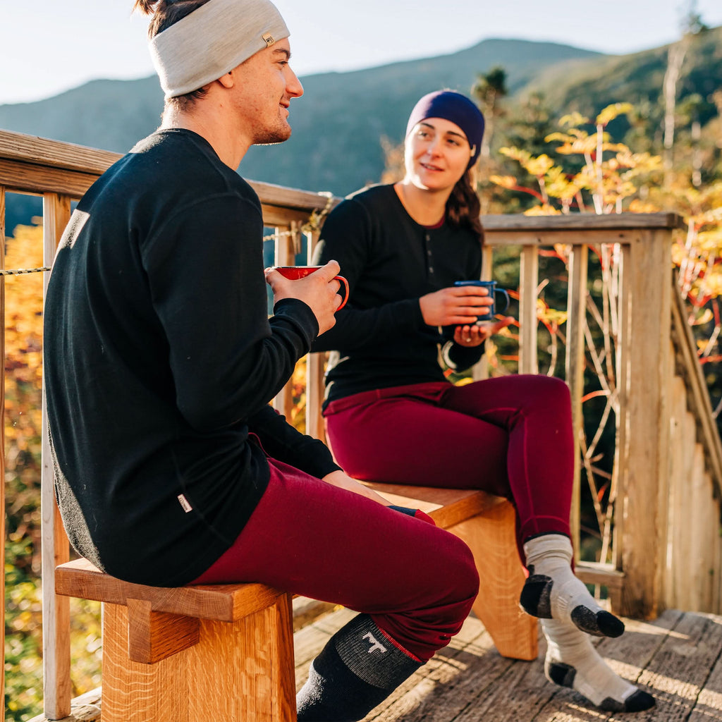 Women's Midweight Merino Wool Thermal Bottoms - Solid Base Layer