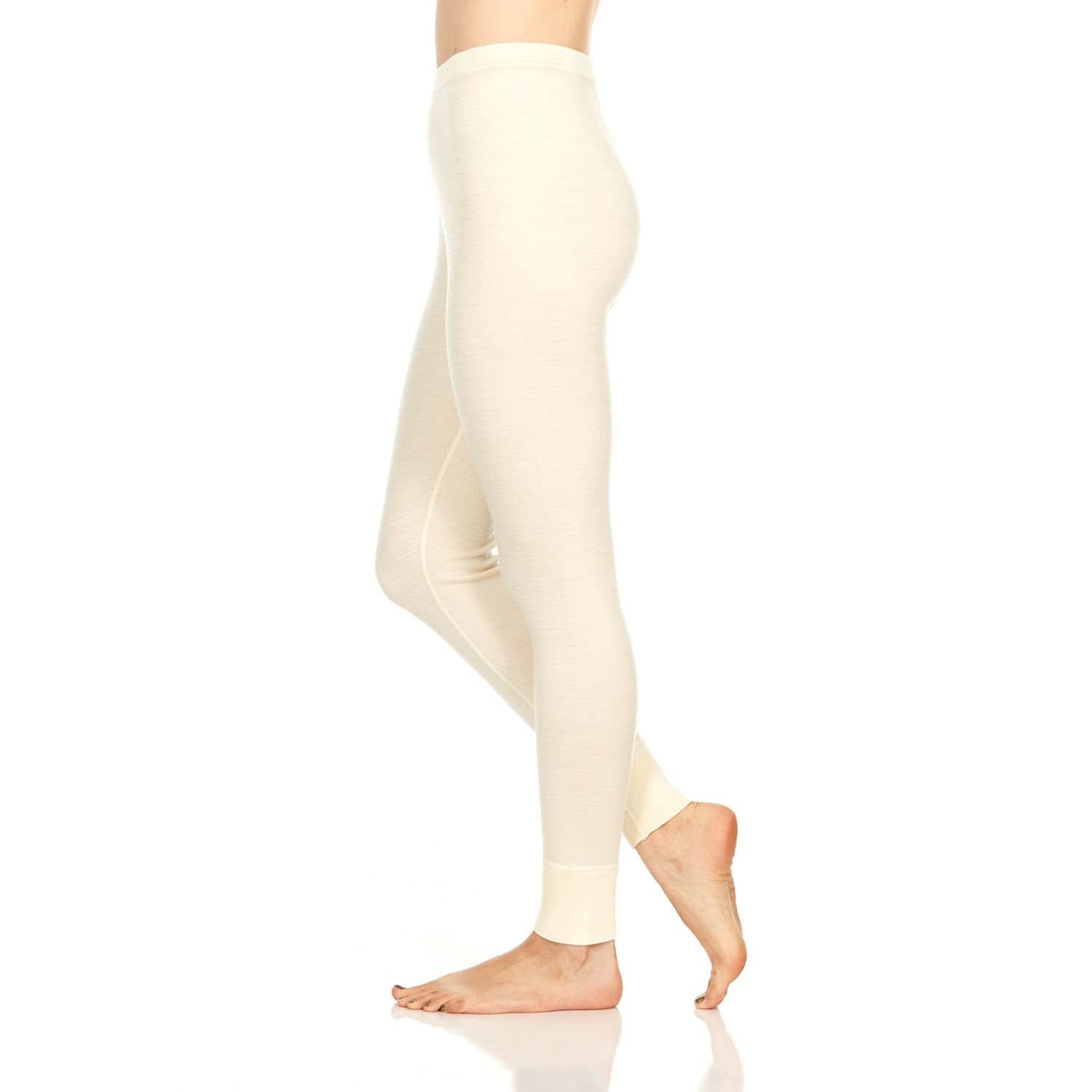 Women's Midweight Merino Wool Thermal Bottoms - Solid Base Layer
