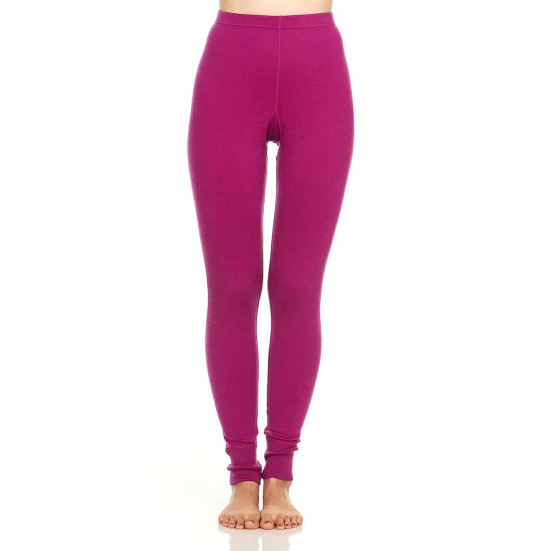 Women's Midweight Merino Wool Thermal Bottoms - Solid Base Layer