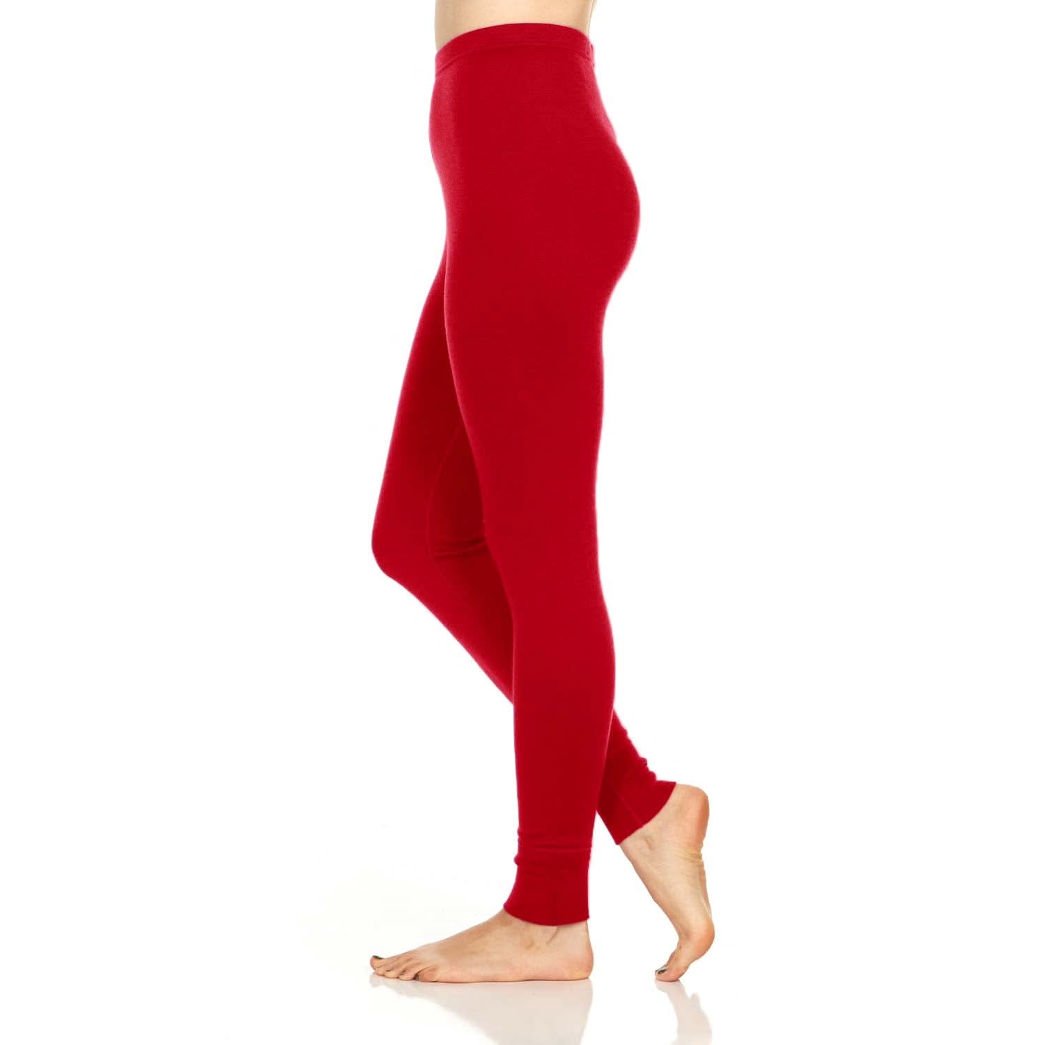 Women's Midweight Merino Wool Thermal Bottoms - Solid Base Layer