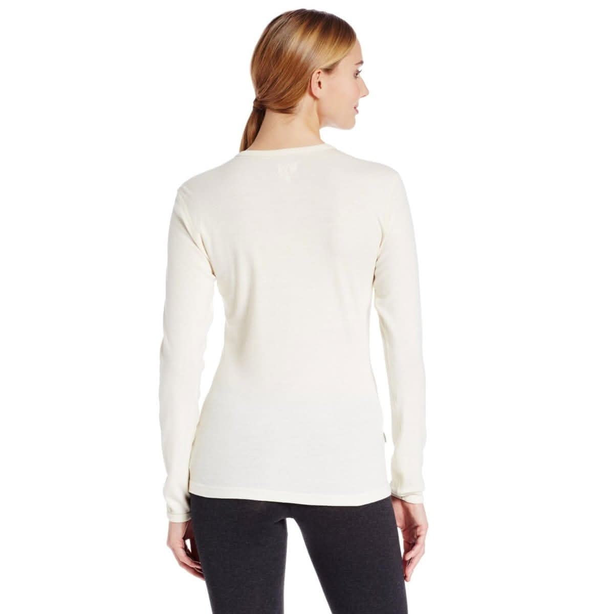 Women's 100% Merino Wool Crew Neck Long Sleeve Base Layer Top