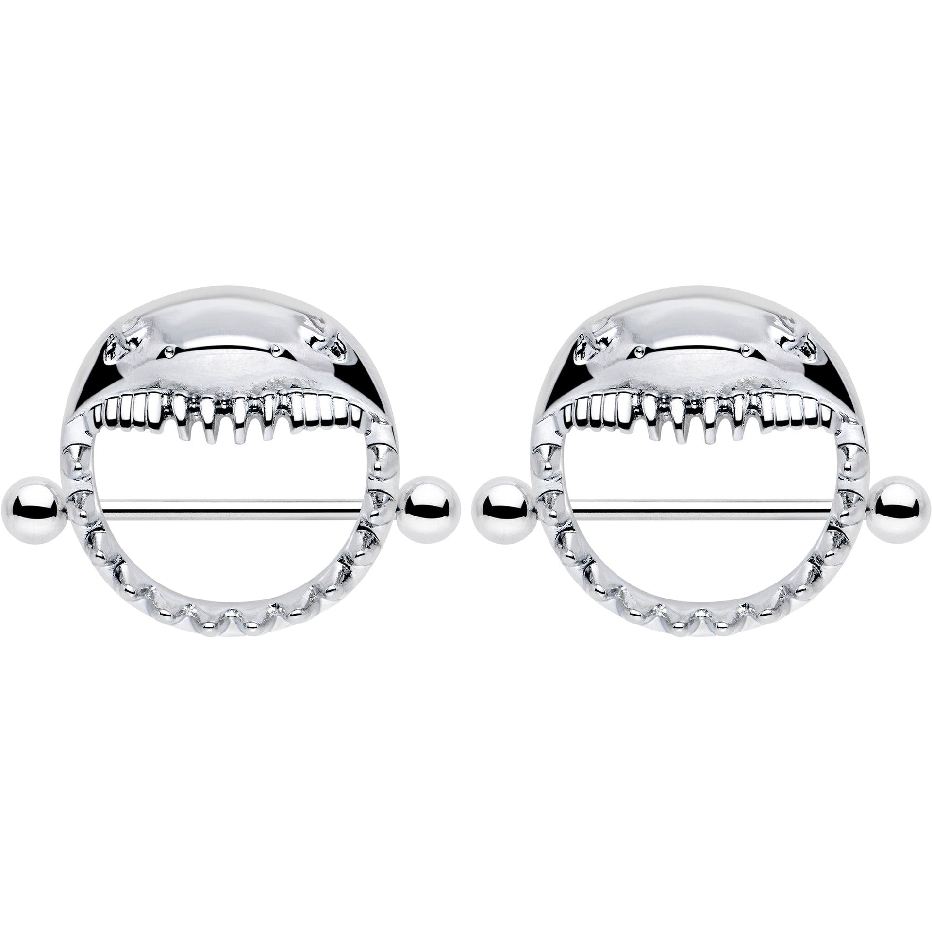 14G 9/16 Shark Bite Nipple Shield Set