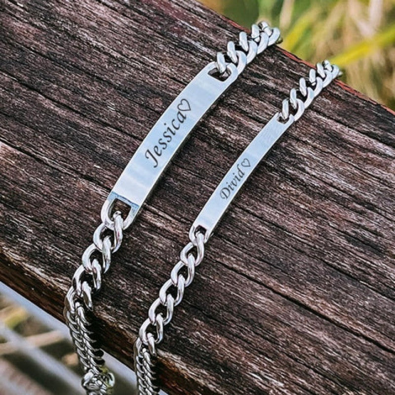 European And American Jewelry Couple Bracelet Titanium Steel