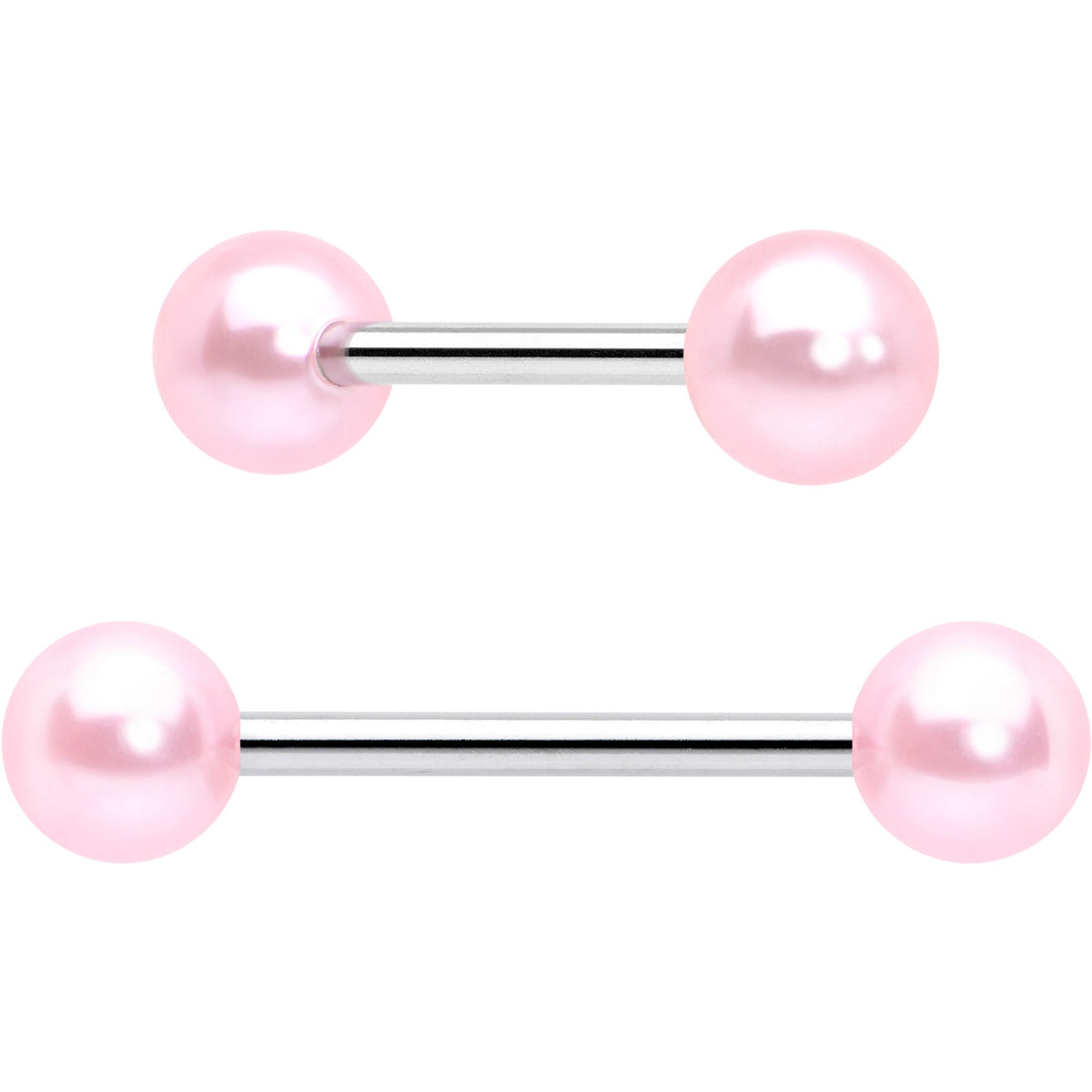 Purple Clear CZ Gem Butterfly Pink Barbell Tongue Ring Set of 4