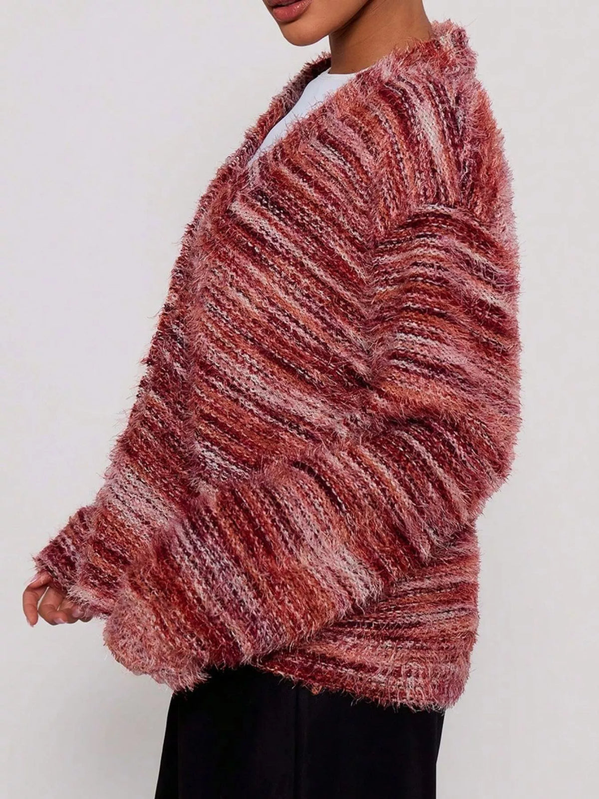 Chunky Knit V-Neck Button-Up Cardigan
