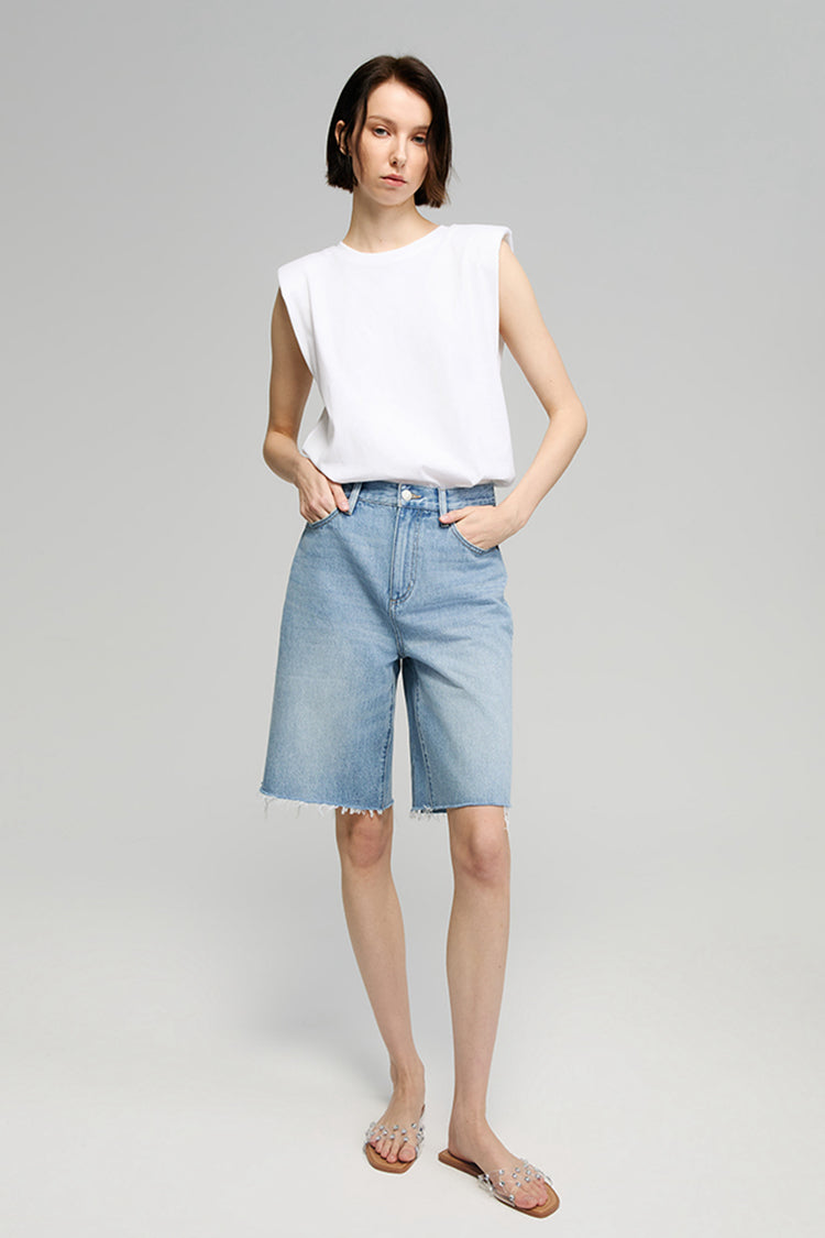 I Want You Back Mid-Rise Bermuda Shorts