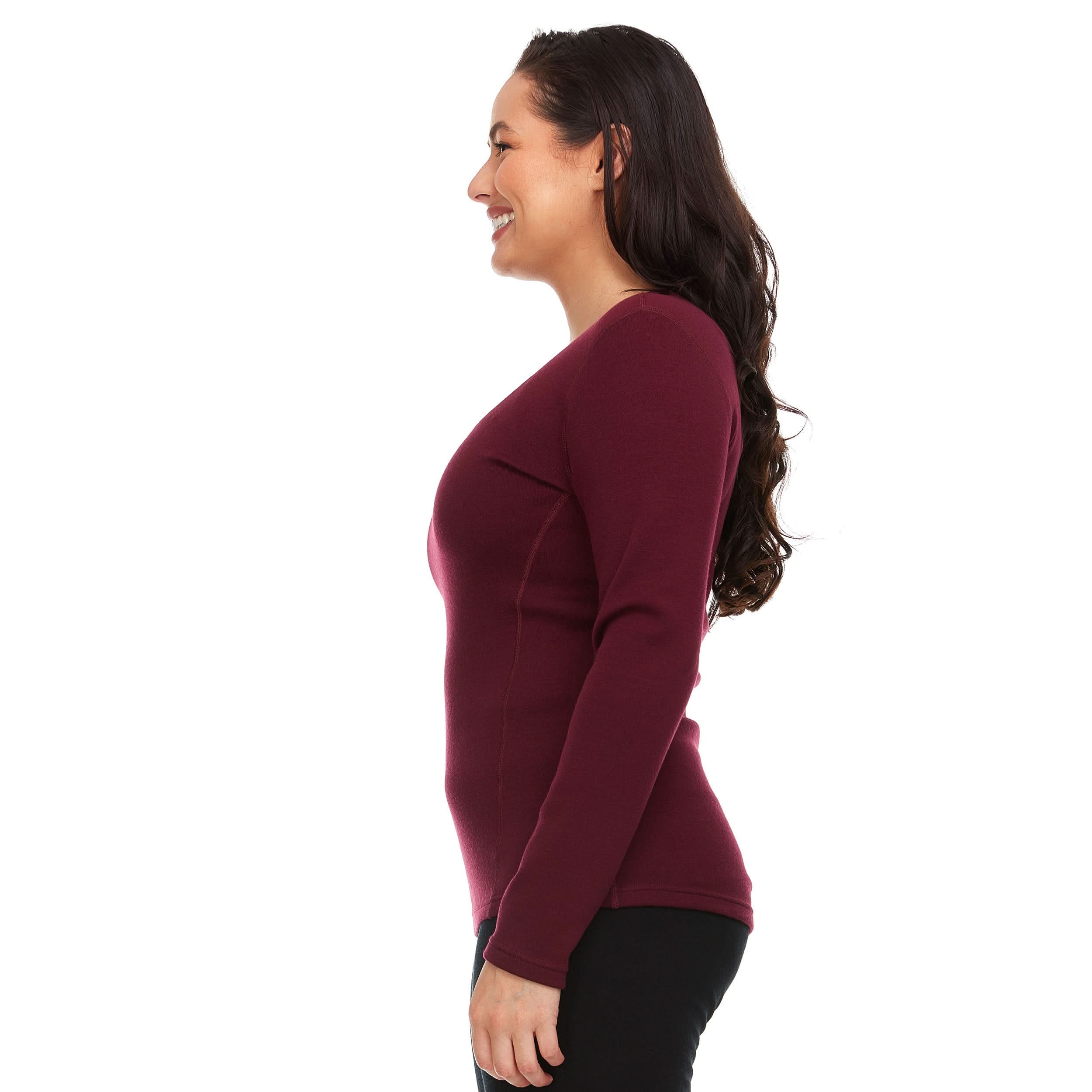 Women's Heavyweight 100% Merino Wool Crew Thermal Base Layer